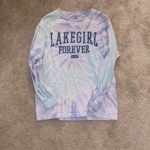 Tye dye Lakegirl long sleeved shirt, womens, good used condition, medium